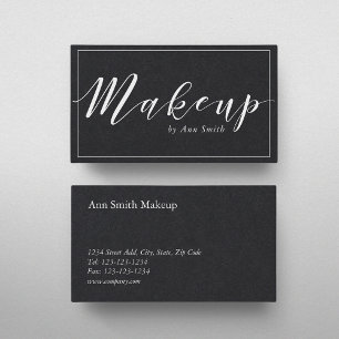 Tarjeta De Visita Artista de Maquillaje de Caligrafía Moderna