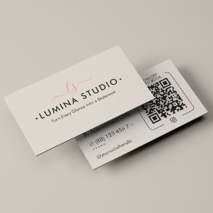 Tarjeta De Visita Artista de Maquillaje de Cejas y Pestañas Minimali