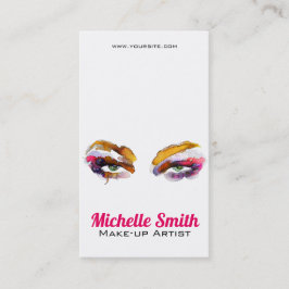 Tarjeta De Visita Artista de maquillaje de color acuático vibrante d