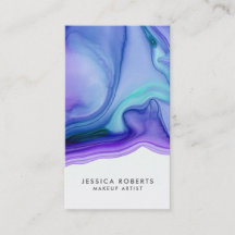 Artista de maquillaje de color azul morado agate