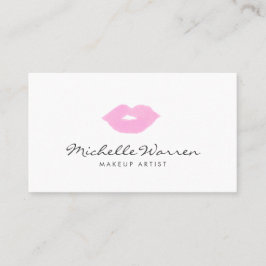 Tarjeta De Visita Artista de maquillaje de color de agua de los labi