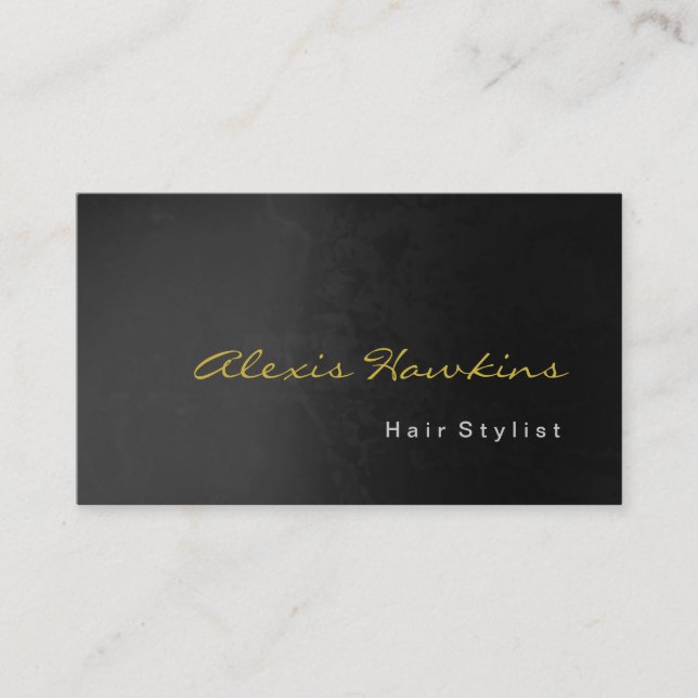 Tarjeta De Visita Artista de maquillaje de consultor Gold Gray Hair  (Anverso)