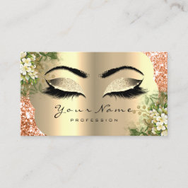 Tarjeta De Visita Artista de maquillaje de Damasco de Oro azota la p