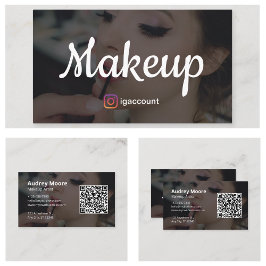 Tarjeta De Visita Artista de Maquillaje de Diseño Elegante y Moderno