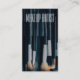 Tarjeta De Visita Artista de maquillaje de encargo con los cepillos