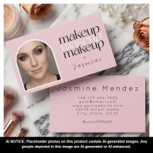 Artista de Maquillaje de Foto Simple Elegante Rosa