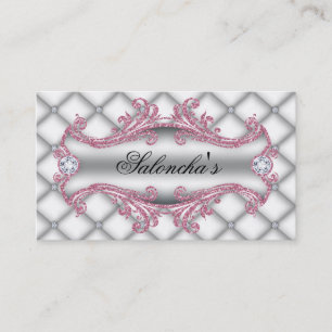 Tarjeta De Visita Artista de maquillaje de joyas de moda elegante sa