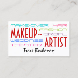 Tarjeta De Visita Artista de maquillaje de la cadera