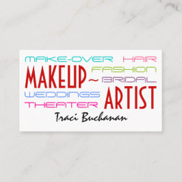 Tarjeta De Visita Artista de maquillaje de la cadera