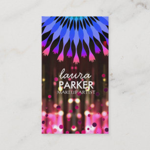 Tarjeta De Visita Artista de maquillaje de la chispa del purpurina