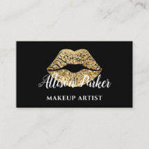 Artista de Maquillaje de Labios Dorados Elegantes