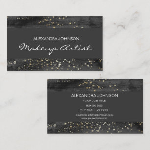 Tarjeta De Visita Artista de maquillaje de las estrellas del Confett