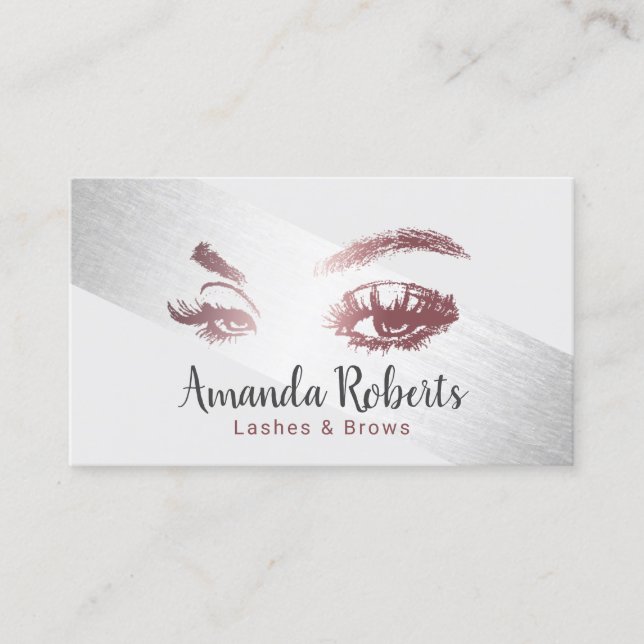 Tarjeta De Visita Artista de maquillaje de latigazos y brotes de la  (Anverso)