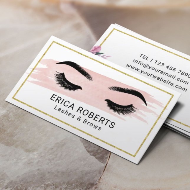 Tarjeta De Visita Artista de maquillaje de latigazos y brotes de Rub (Subido por el creador)