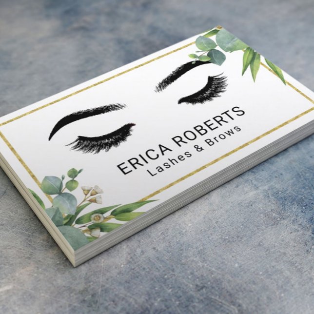 Tarjeta De Visita Artista de maquillaje de latigazos y brotes Foliag (Subido por el creador)