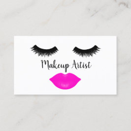 Tarjeta De Visita Artista de maquillaje de latigazos y labios