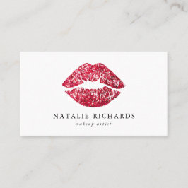 Tarjeta De Visita Artista de maquillaje de los labios de los Purpuri