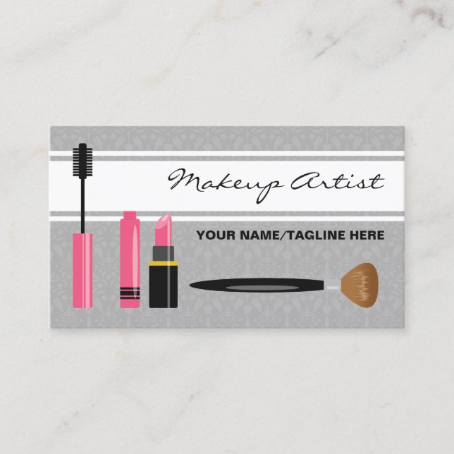 Tarjeta De Visita Artista De Maquillaje De Maquillaje De Maquillaje  (Anverso)