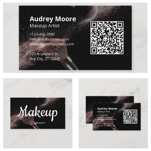 Tarjeta De Visita Artista de maquillaje de moda