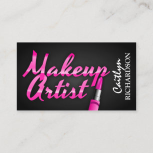 Tarjeta De Visita Artista de maquillaje de moda de moda