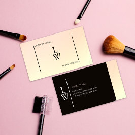 Tarjeta De Visita Artista de maquillaje de moda Gradiente de color c