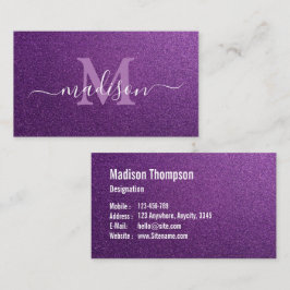 Tarjeta De Visita Artista de maquillaje de moda Purpurina Personaliz