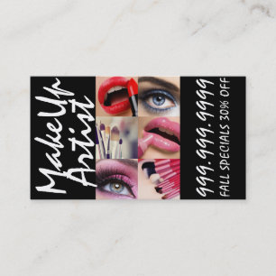 Tarjeta De Visita Artista de Maquillaje de Ojos y Labios, Cosmética,