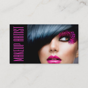 Tarjeta De Visita Artista de Maquillaje de Ojos y Labios, Salón de C