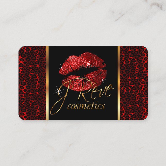 Tarjeta De Visita Artista de maquillaje de orden personalizado con L (Anverso)
