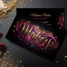 Artista de maquillaje de oro rosa gotea Purpurina