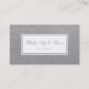 Tarjeta De Visita Artista de maquillaje de pelo de Purpurina de espu