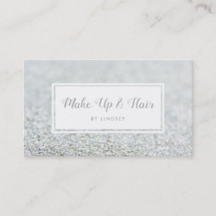 Tarjeta De Visita Artista de maquillaje de pelo de Purpurina de espu