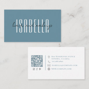 Tarjeta De Visita Artista de Maquillaje de Pelo Minimalista Moderno