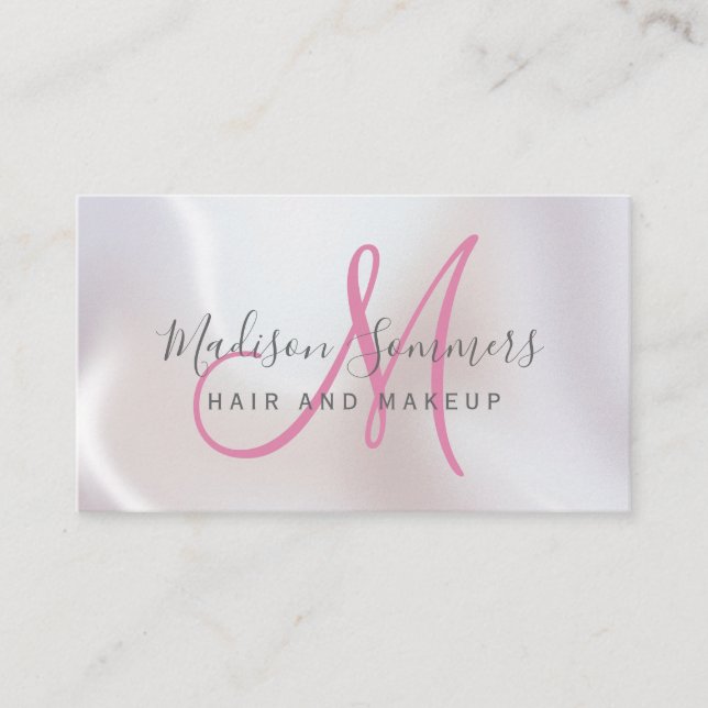 Tarjeta De Visita Artista de maquillaje de pelo ridiscente Pearl Shi (Anverso)