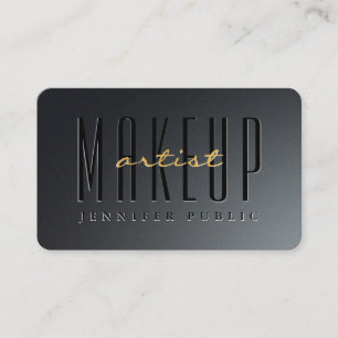 Tarjeta De Visita Artista de maquillaje de tamaño personalizado Gold