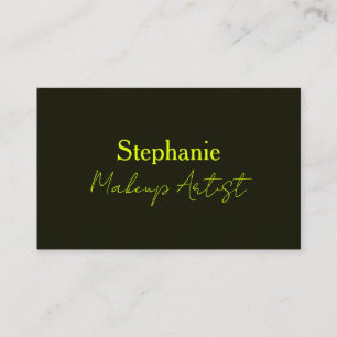 Tarjeta De Visita Artista de Maquillaje de Texto de Escritura Person