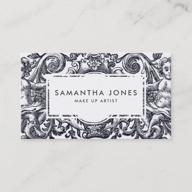 Tarjeta De Visita Artista de maquillaje del Ángel Antiguo Cherub (Anverso)