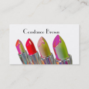 Tarjeta De Visita Artista de maquillaje del diseño de los lápices
