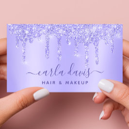 Tarjeta De Visita Artista de Maquillaje del Salón de Pestañas Brilla