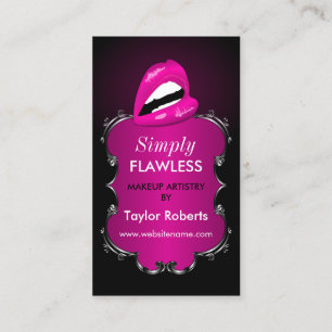Tarjeta De Visita Artista de maquillaje elegante