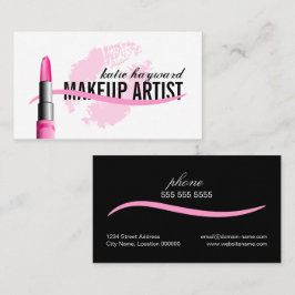 Tarjeta De Visita Artista de maquillaje elegante