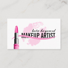 Tarjeta De Visita Artista de maquillaje elegante