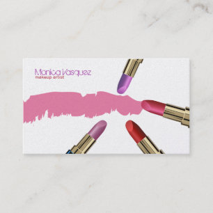 Tarjeta De Visita Artista de maquillaje elegante de la perla
