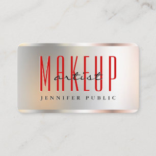 Tarjeta De Visita Artista de maquillaje elegante de personalizado co