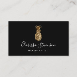 Tarjeta De Visita Artista de maquillaje elegante elegante de la piña