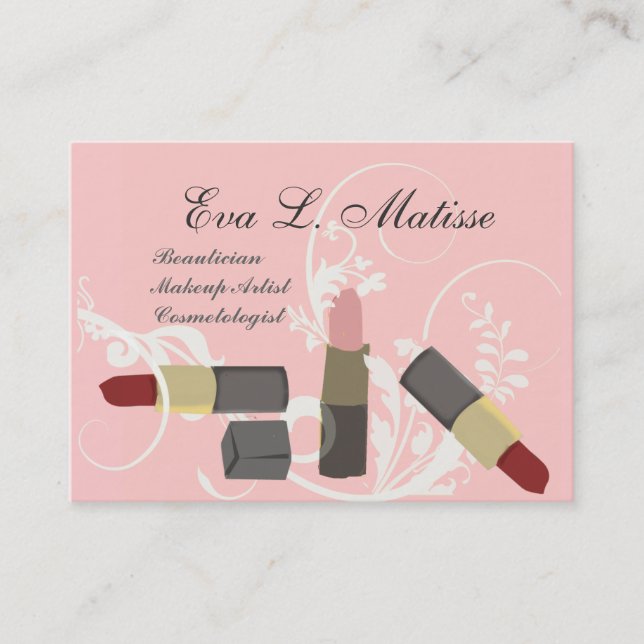 Tarjeta De Visita Artista de maquillaje elegante moderno del M.U.A. (Anverso)