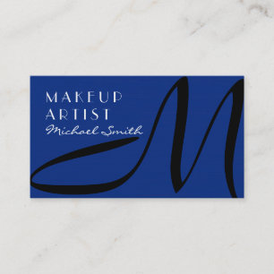 Tarjeta De Visita Artista de maquillaje Elegante Monograma moderno A