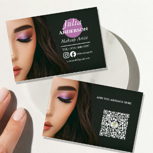Tarjeta De Visita Artista de Maquillaje Elegante MUA foto pequeña em