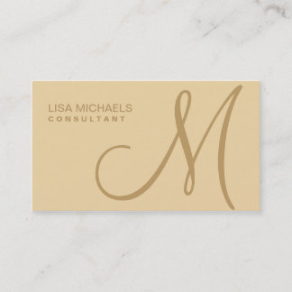 Tarjeta De Visita Artista de maquillaje elegante profesional Beige