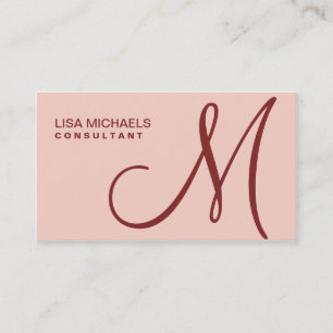 Tarjeta De Visita Artista de maquillaje elegante profesional rosa